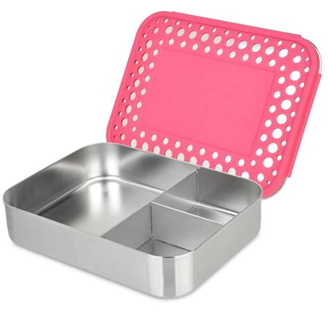 3x3 heavy duty metal bento box|LunchBots Trio Stainless Steel 3 Compartment Bento .